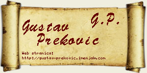 Gustav Preković vizit kartica